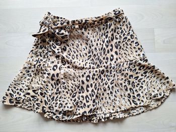 JUPE SHORT MOTIF LEOPARD A VOLANT - STRADIVARIUS