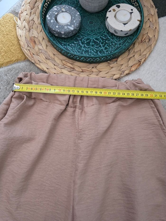 Pantalon fin beige ouvert aux chevilles Laçati taille unique - photo numéro 7