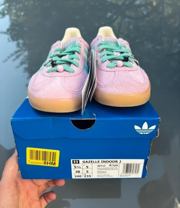 Adidas Originale Gazelle Bliss lilac / Acid mint - photo numéro 6