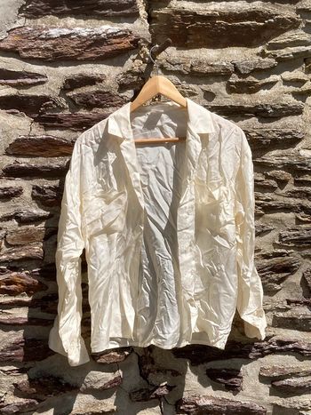 Chemise 100% soie vintage Monoprix