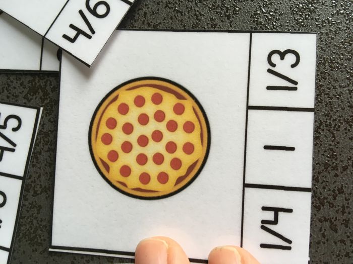 12 cartes Fractions à Pinces Les pizzas - Montessori - photo numéro 2