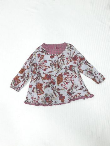 Blouse manches longues fleurs Orchestra 12 mois