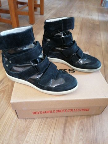 Baskets montantes à scratches "Ikks"