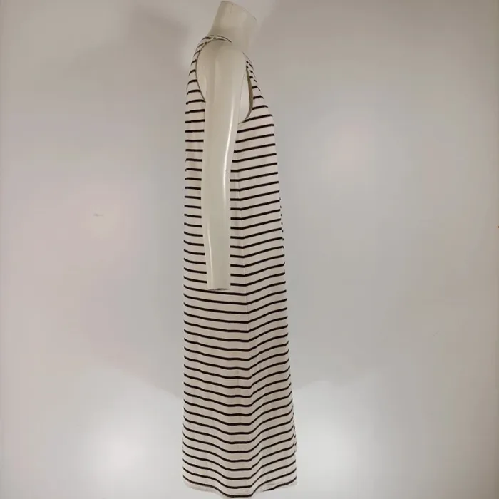 Robe longue marinière sans manches blanc et bleue marine - Taille 38 - État neuf - A134 - photo numéro 5