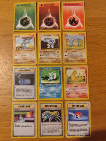 Lot 12 cartes Pokémon wizard anciennes Neo destiny jungle set de base Rocket Salamèche
