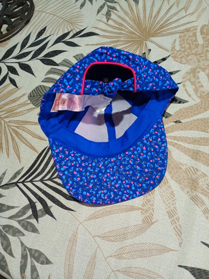 Casquette fille bleu marine motif fleur DPAM - photo numéro 4