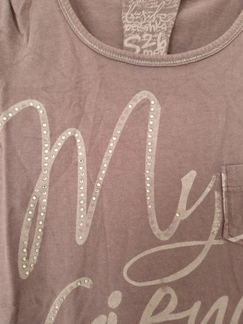 Tee-shirt marron femme Bershka taille S/36