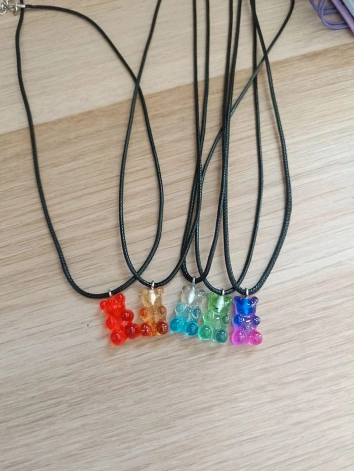 Lot de 5 colliers nounours - photo numéro 4