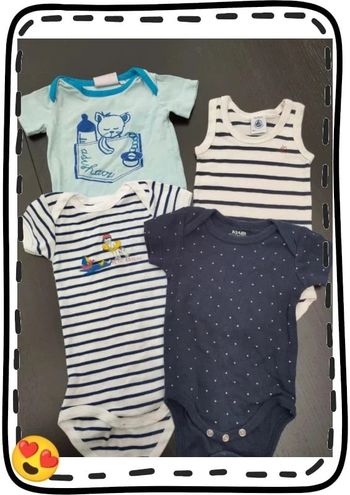 Lot de 4 body 3 mois