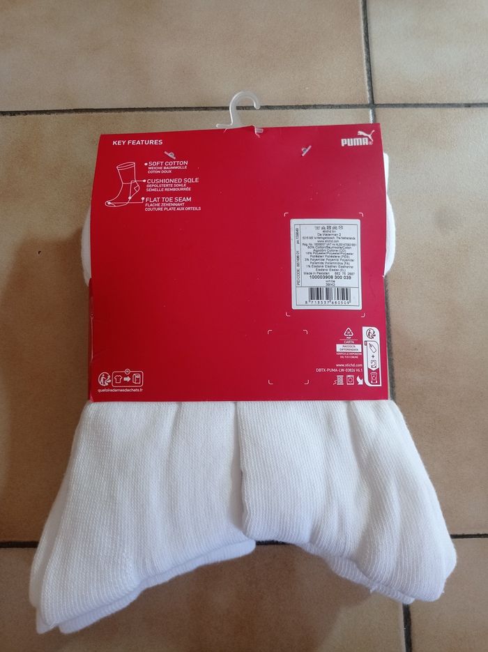 Lot de 6 chaussettes sport hautes " Puma " - 39/42 - photo numéro 2