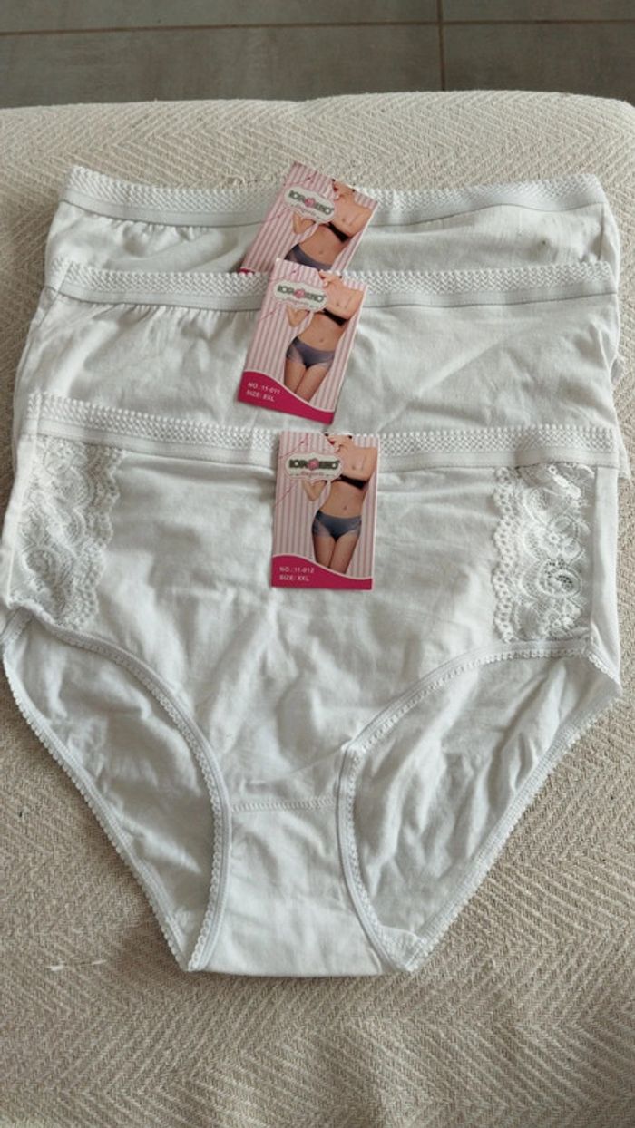 Lot de 3 Culottes taille haute femme taille 44/46