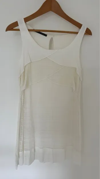 Robe blanche style « sixties » broderie et tulle