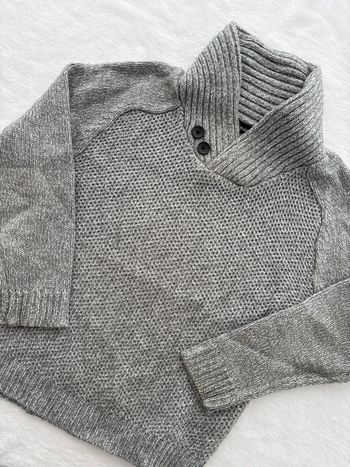 Pull gris avec col 6 ans
