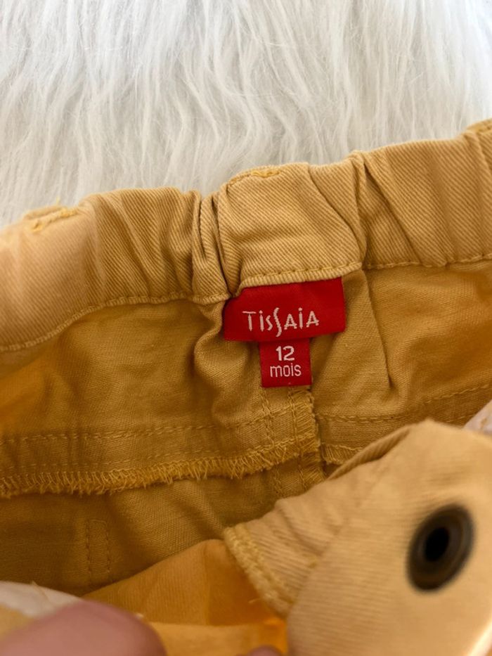 Très beau short en jeans jaune moutarde 🥰 tissaia taille 12 mois - photo numéro 2