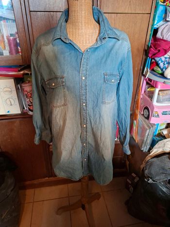 Chemise effet  jeans XXL kiabi