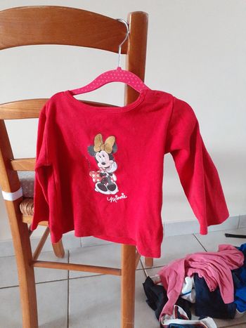 T shirt manches longues 24 mois disney fermé par pressions côté
