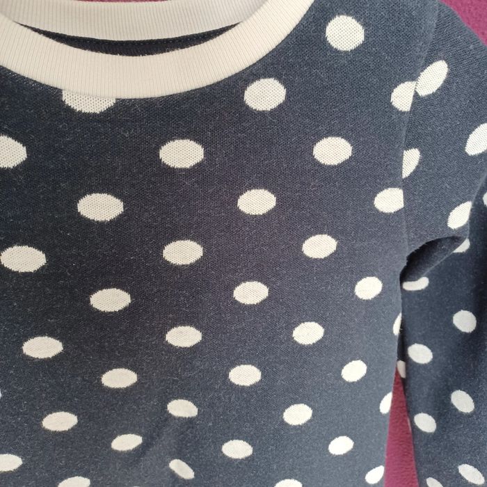 Robe Petit Bateau 6 ans noire à pois blanc - photo numéro 2