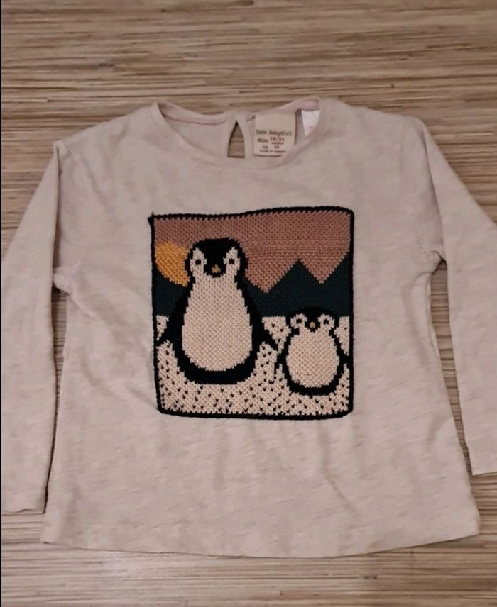 Tee-shirt longues manches zara