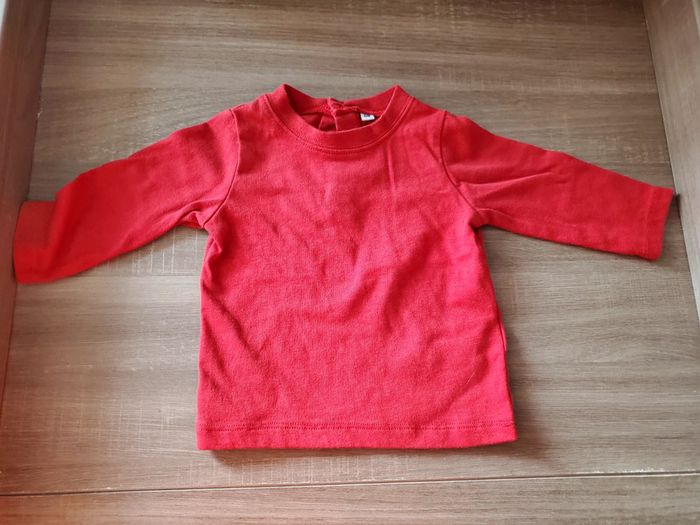 Ensemble salopette en jean et tee shirt, bébé garçon 6 mois - photo numéro 4