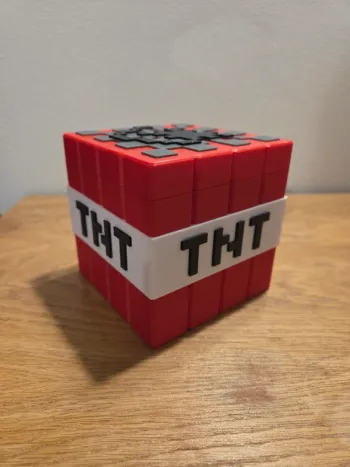 Mini boîte style TNT pixel Minecraft – Mini boîte gamer – Boîte rangement geek – Cadeau ado gamer