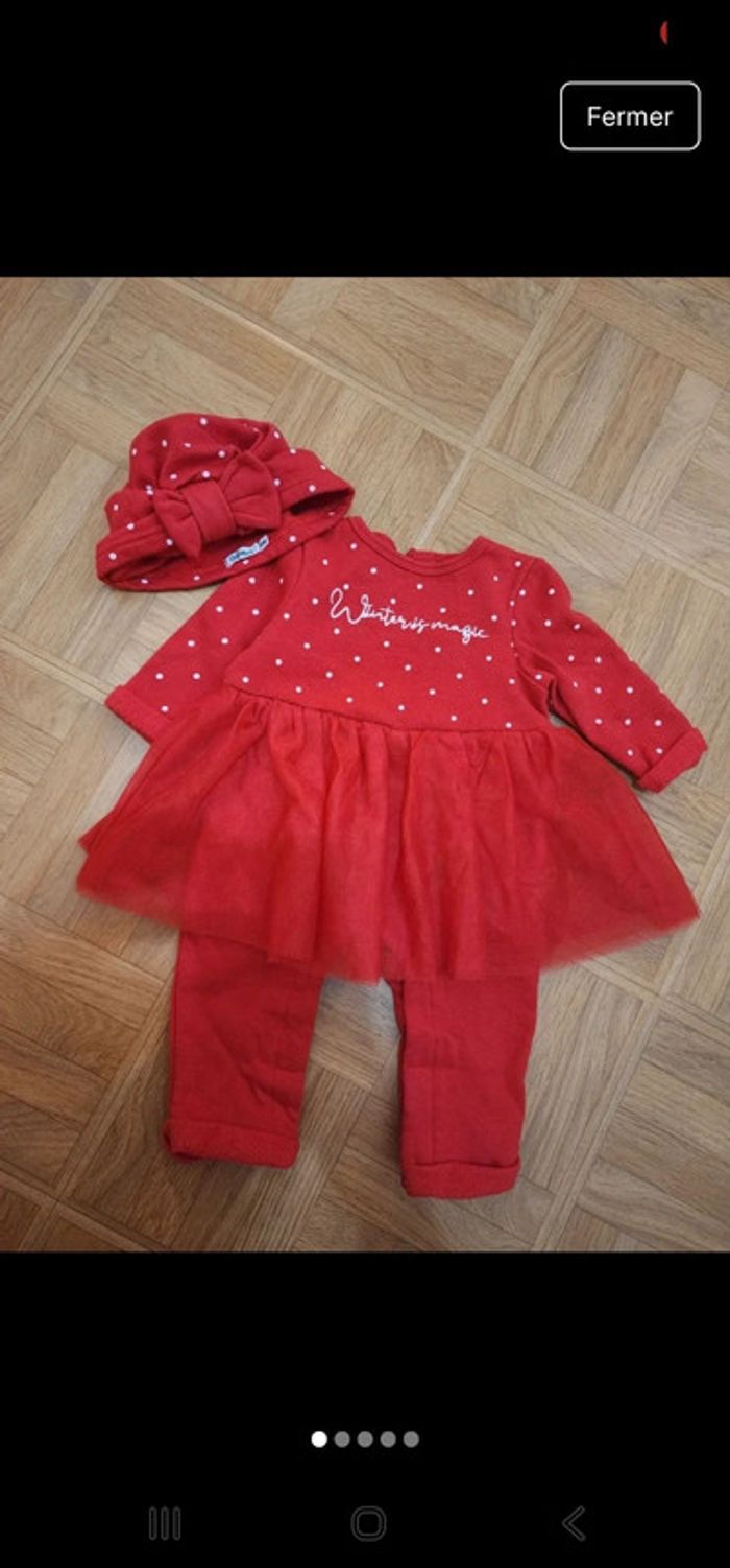 Pyjama et bonnet taille 6 mois - photo numéro 3
