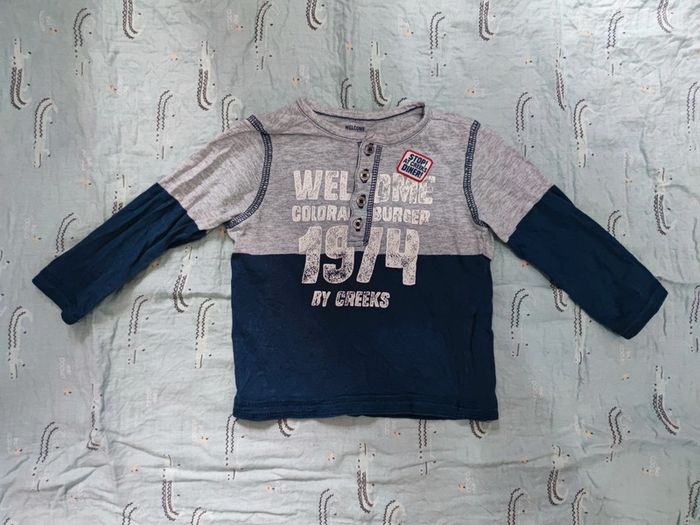 T-shirt manches longues welcome creeks T.18 mois