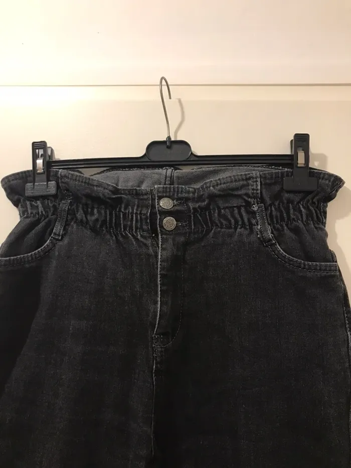 Pantalon boy Friends ves-gon jeans élastiques sur la taille noire taille 44 - photo numéro 4