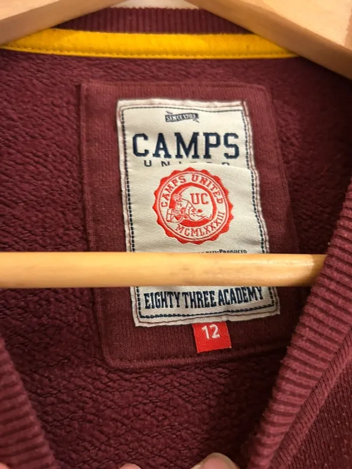 Sweat bordeaux – Camps United – Gémo – Taille 12 - photo numéro 2