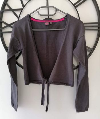 Gilet cache cœur gris T.16 ans