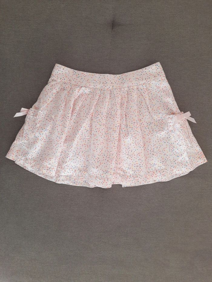 Jupe Cyrillus 4 ans rose clairs motifs géométriques multicolores
