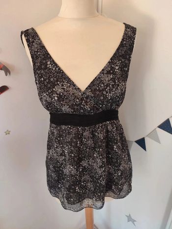 Débardeur fleuri ceinture taille 40 kiabi woman