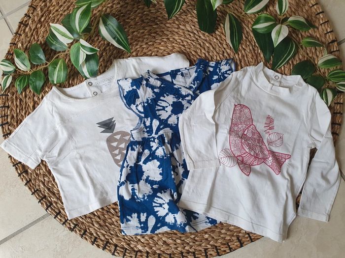 Lot de 3 tee-shirts et tuniques bébé fille