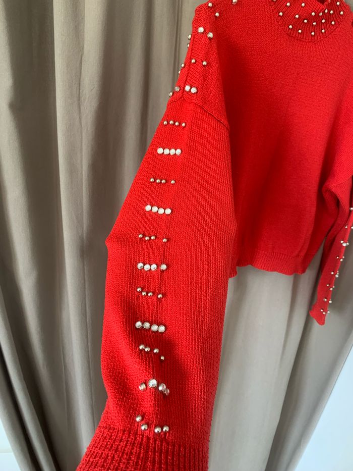 Pull rouge - photo numéro 2