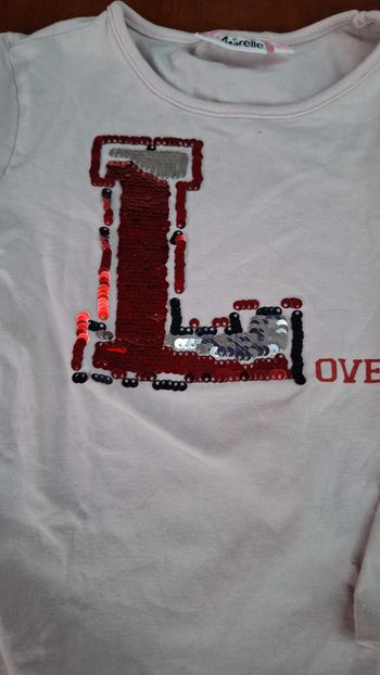 Love sequins paillettes 5 ans