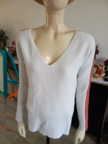 Pull blanc Camaïeu M