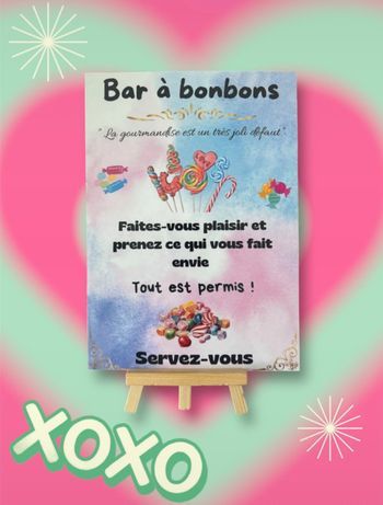 Affiche pour bar à bonbons