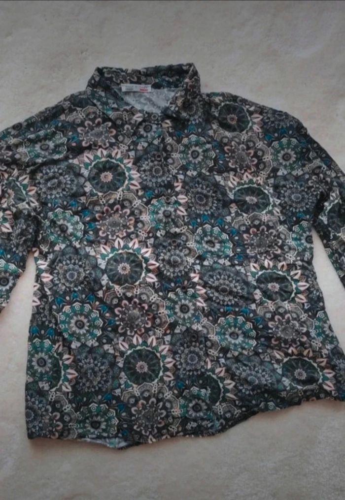Chemisier blouse Made in Italy M mandala légère idéal printemps été