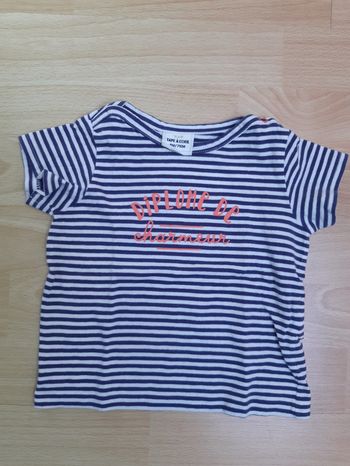 Tee-shirt rayé TAO taille 9 mois TBE