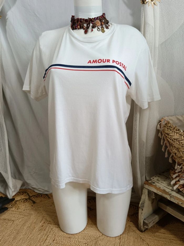 Sézane | Tee-shirt Amour postal | t. M - photo numéro 3