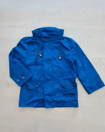 Veste de pluie jacket - Losan - 86 cm - bleu - capuche retractable - automne printemps