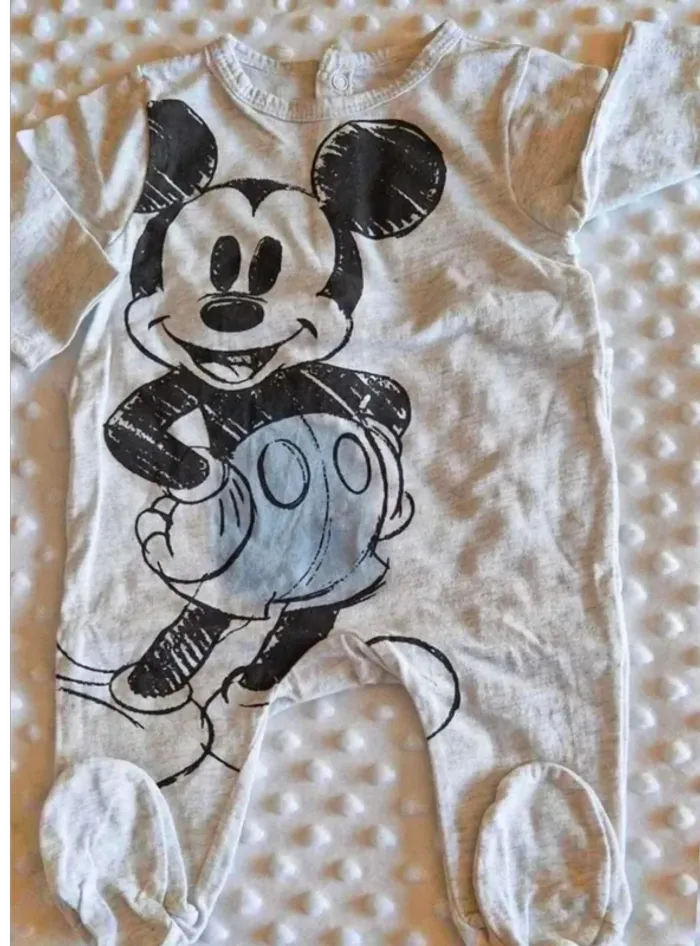 Pyjama léger manches longues mickey 3 mois