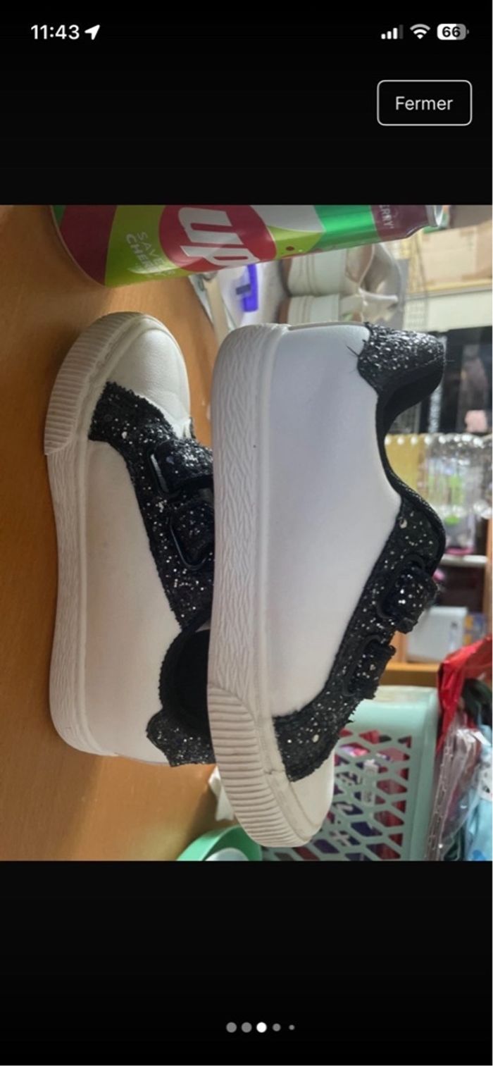 Basket blanche et noir - photo numéro 4