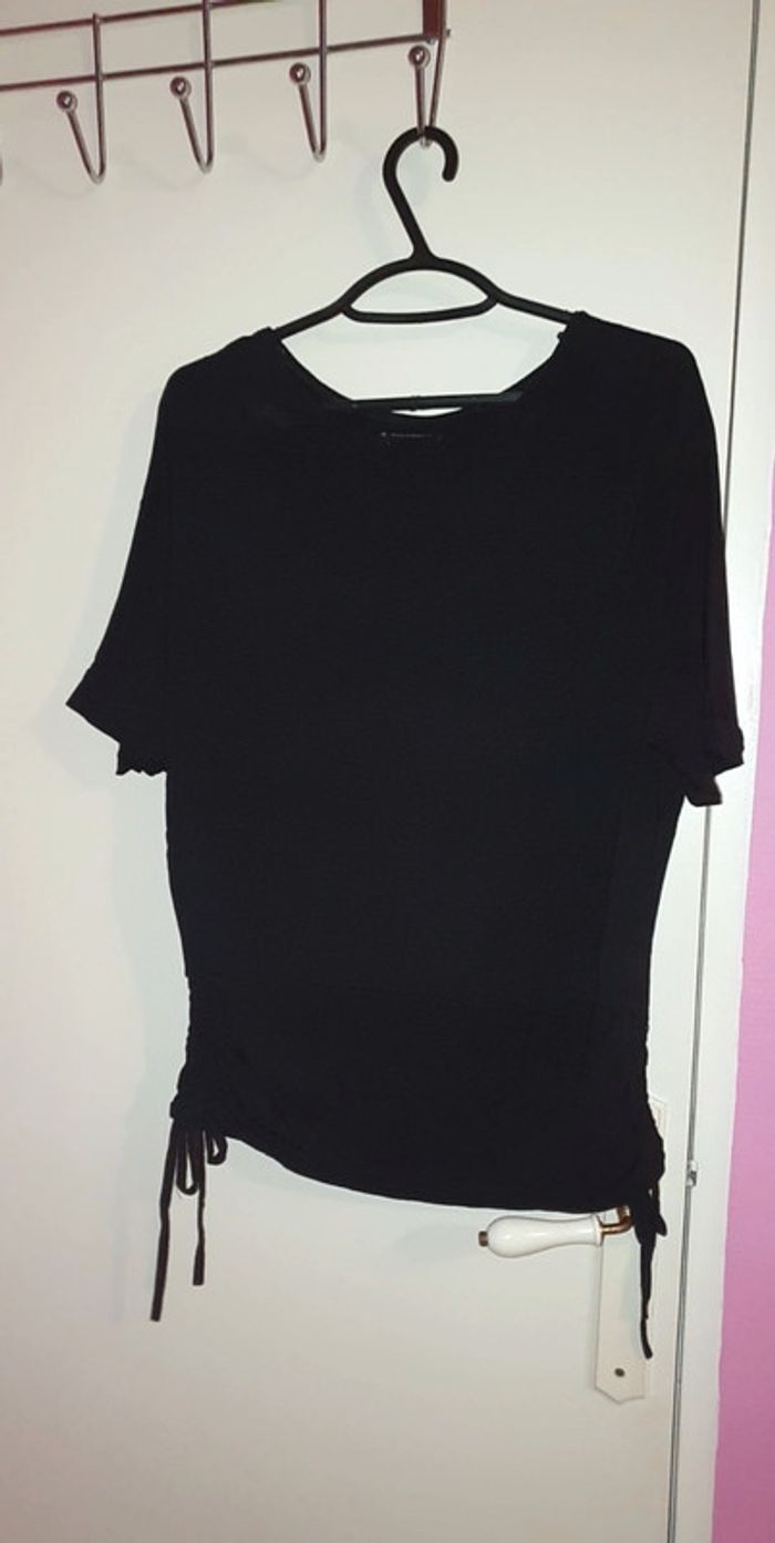 T shirt L noir imprimé - photo numéro 2