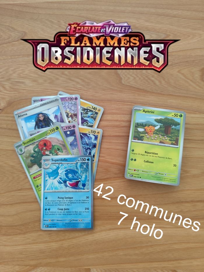 Pokémon flammes obsidiennes : lot 49 cartes