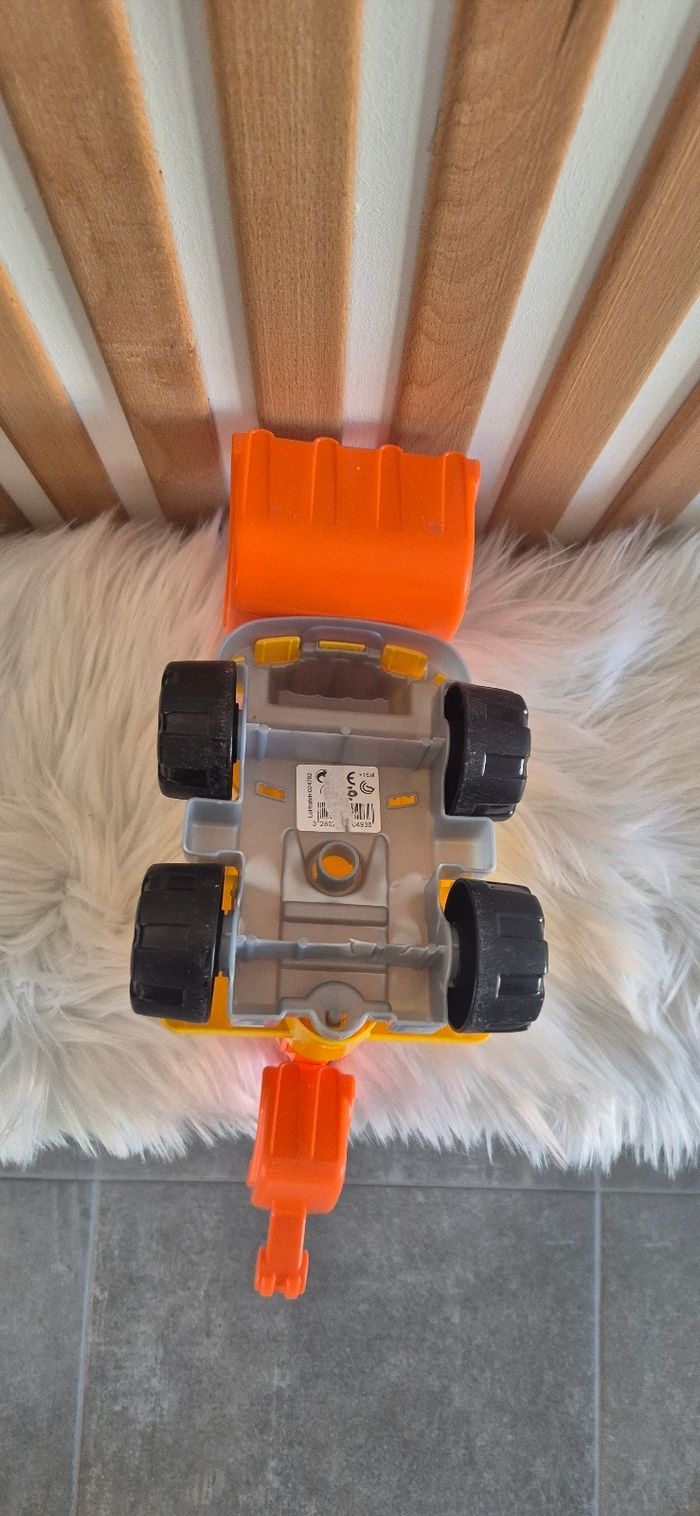 Tractopelle ecoiffier jaune orange - photo numéro 6