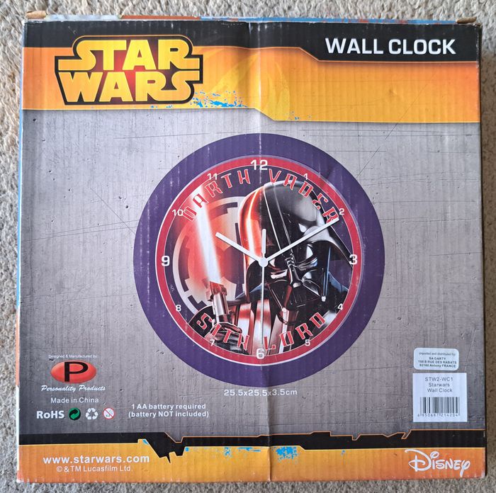 🕰 Pendule horloge Star Wars Dark Vador - comme neuve - photo numéro 2