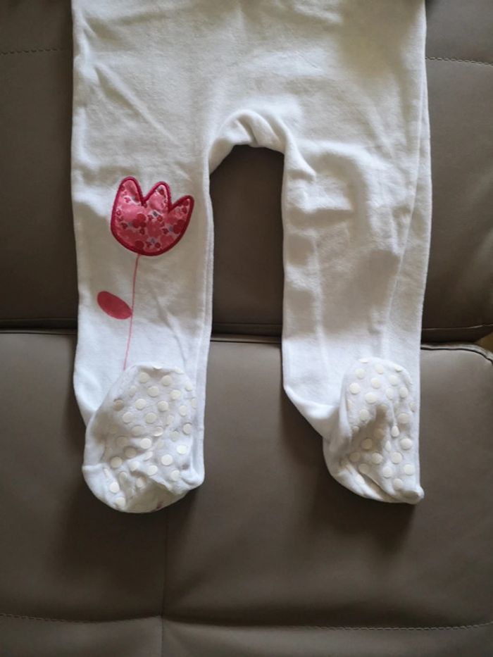 Pyjama velours une pièce blanc vertbaudet 🌷 - photo numéro 2