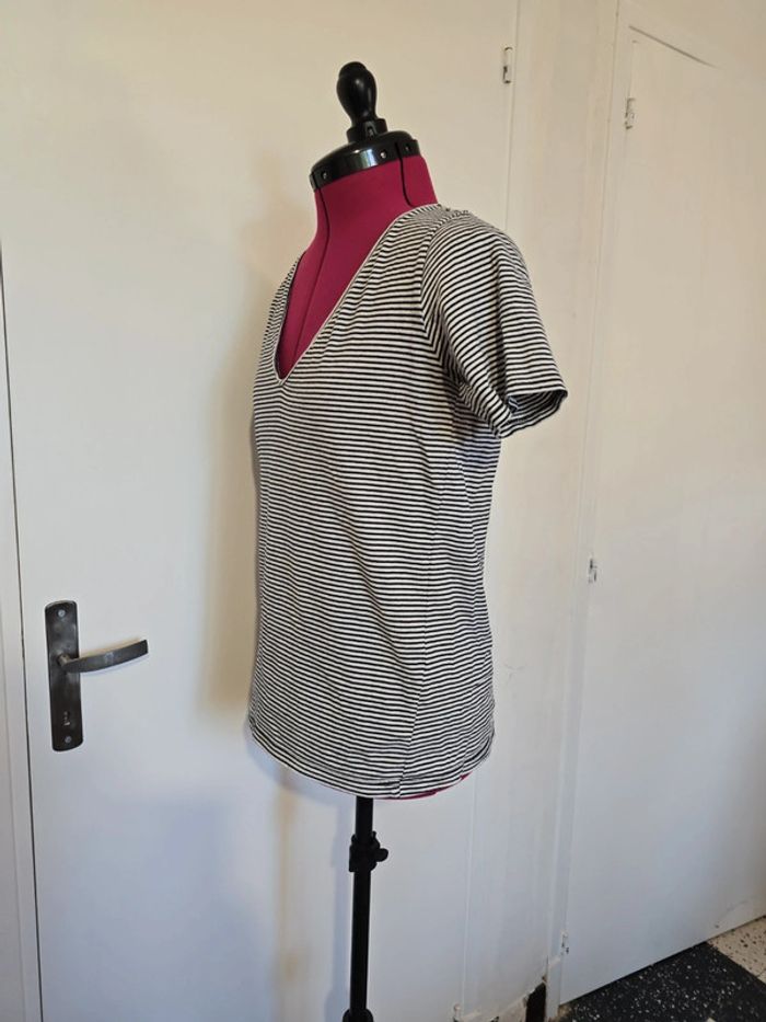 T-shirt rayé marinière Stradivarius xs - photo numéro 4