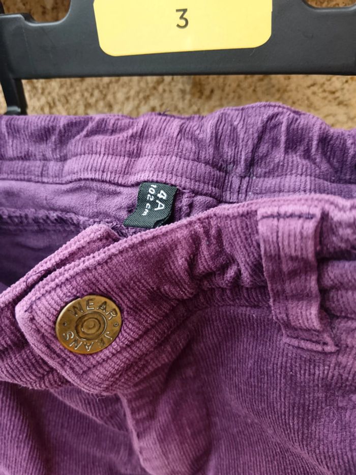 Pantalon coton aubergine - photo numéro 3