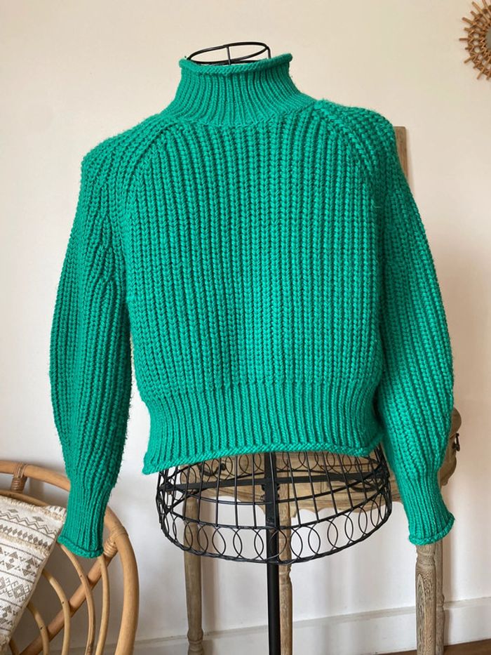 Pull col montant H&M vert